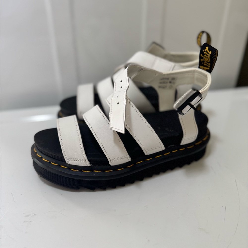 Dr. Martens White and Black Sandals